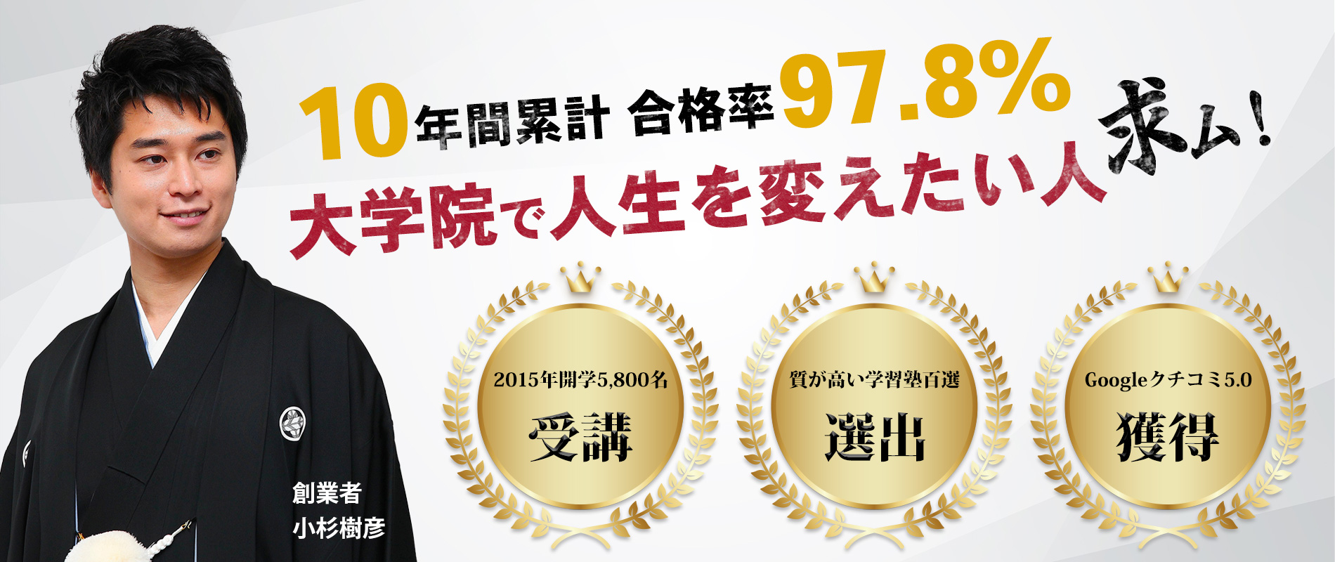 創業者・小杉樹彦と志樹舎の紹介画像